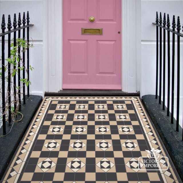 Victorian Mosaic Floor Tiles Insitu Edinburgh