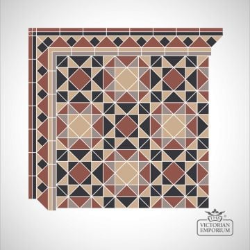 Glasgow Victorian Mosaic Floor Tiles - centre panel