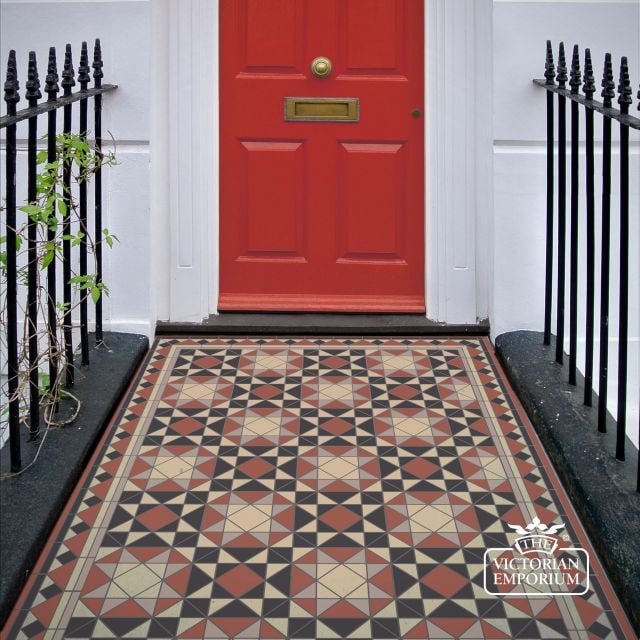 Victorian Mosaic Floor Tiles Insitu Glasgow
