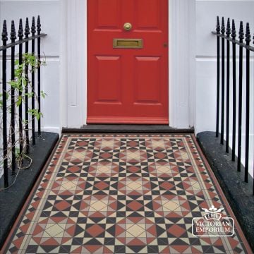 Victorian Mosaic Floor Tiles Insitu Glasgow
