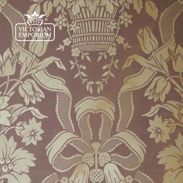 Annalise Silk Woven Taffeta Bouquet Design Lilac 905