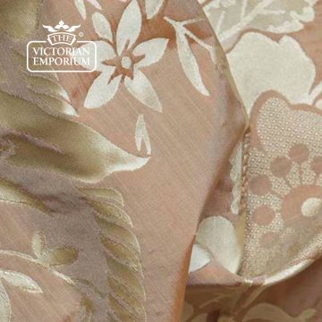 Annalise Silk Woven Taffeta Bouquet Design Oldrose 876