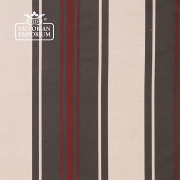 Belgrave Stripe Fabric Wool And Silk Pearl Black Maroon 781