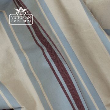 Belgrave Stripe Fabric Wool And Silk Stripe Mushroom Seaweed New Maroon 938