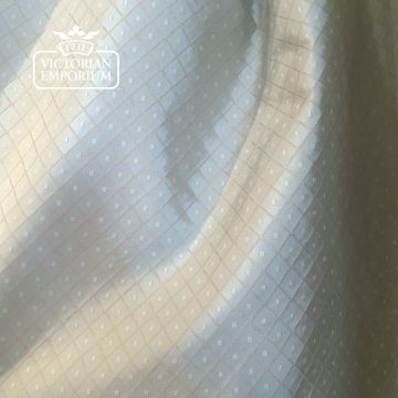 Celia Silk Fabric Cotton And Silk Square Dots Trellis Design Pale Blue F0261