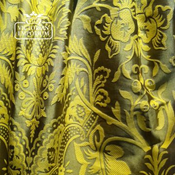 Chagall Fabric Cotton And Silk Damask Pomegranate And Pineapple Design Sunshine F0268
