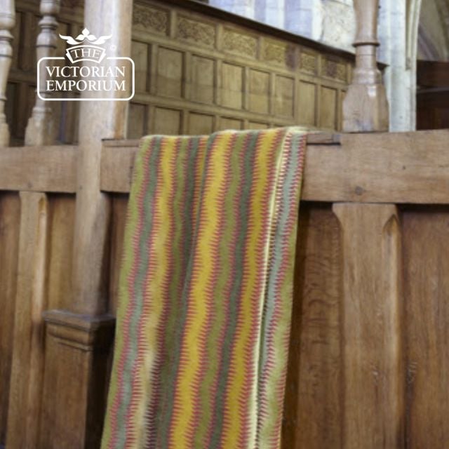 Dante Stripe Fabric in Gold or Red