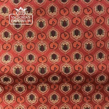 Dolby Fabric Cotton Floral Geometric Design F0349 Red Sulpher
