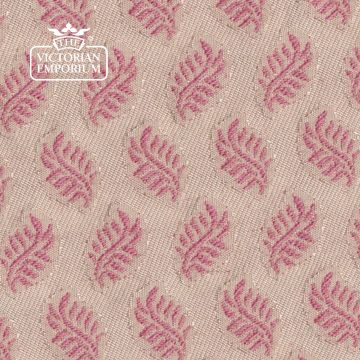 Fern Fabric Small Leaf Design F0243 Ivory Petal