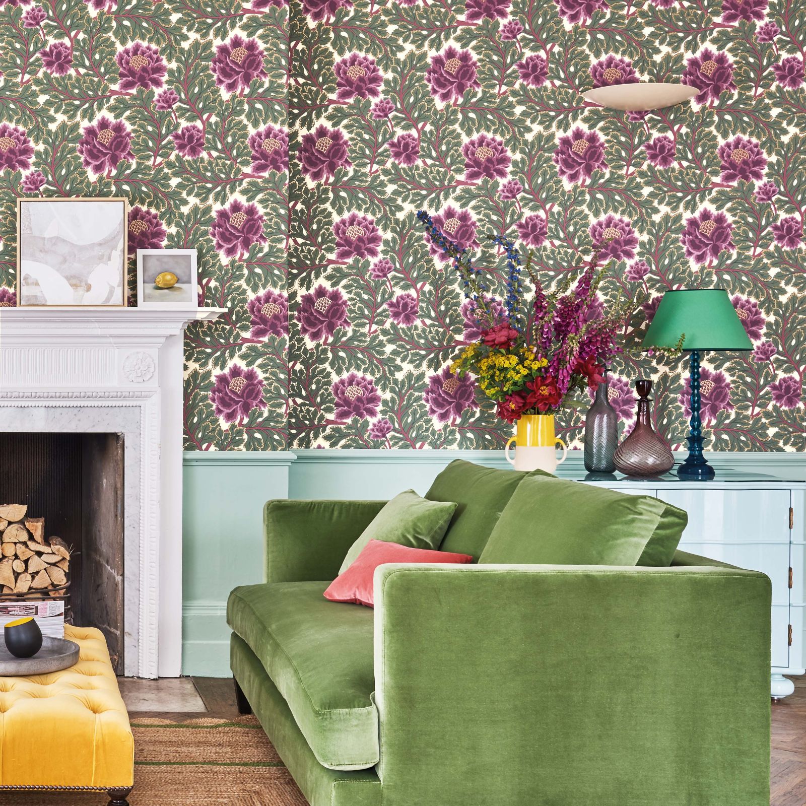 Aurora wallpaper in a choice of 4 colourways