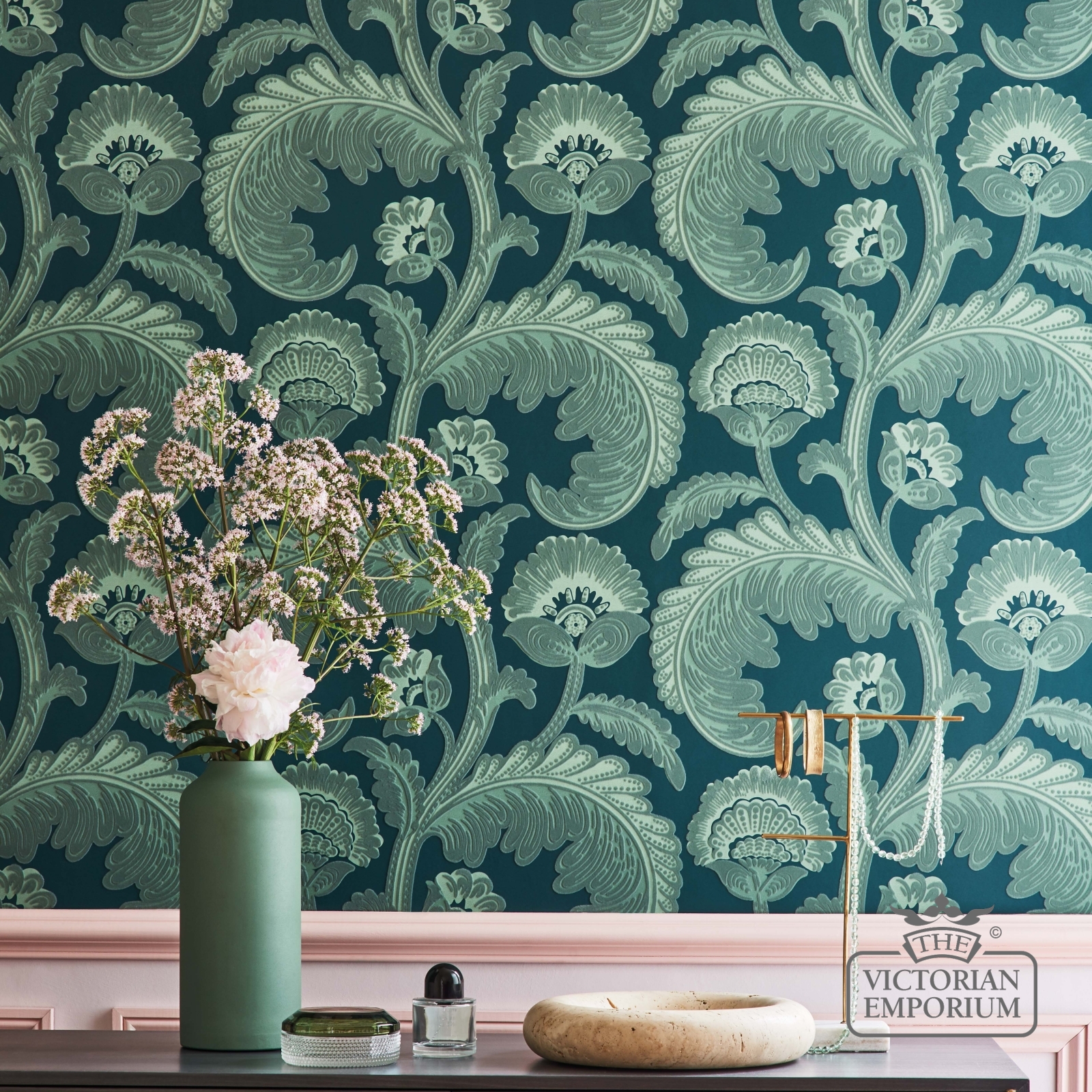 victorian flock wallpaper