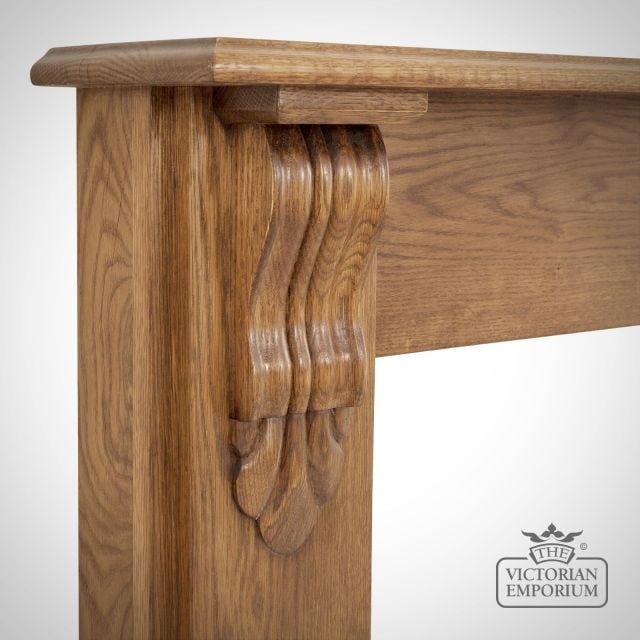 Wooden Fireplace Surround Oak Edinburgh Corbel Smc116 Close Up 1