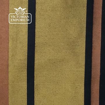 Grosvenor Stripe Fabric Luxurious Strip Design F0126 Beech Moss Black 118