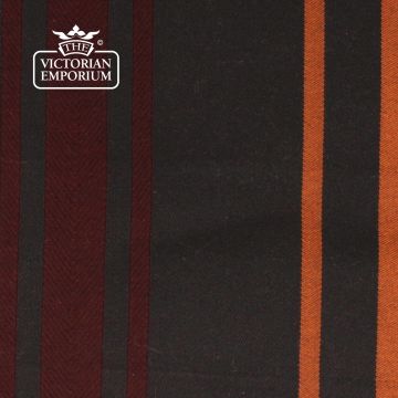 Grosvenor Stripe Fabric Luxurious Strip Design F0126 Sable Terracotta Chocolate 739