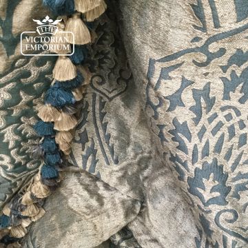 Hampstead Verdure Fabric Floral Design F0339 Woad Blue