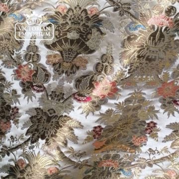 Isabella Fabric Floral Damask Design F0325 Pearl