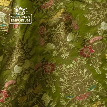Isabella Fabric Floral Damask Design F0325 Peridot Green