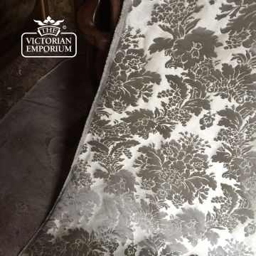 Marinella Fabric Foliage Damask Silk Design F0315 Argentino