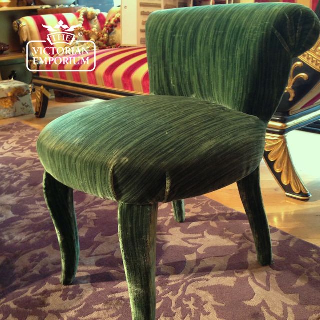 Perpignan Velvet Fabric in Green or Rose