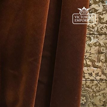 Tufton Fabric Velvet Plain Mohair Design F0345 Bittersweet Clamin
