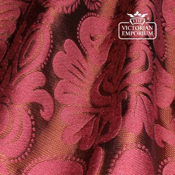Whitfield Fabric Floral Damask Design F0117 Cedar Claret