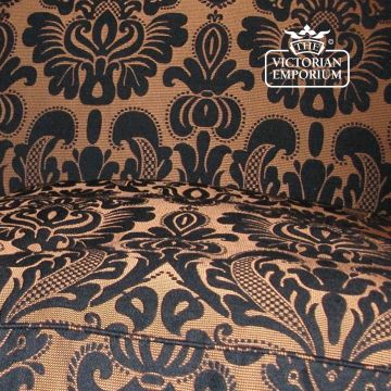 Whitfield Fabric Floral Damask Design F0117 Coffee Black
