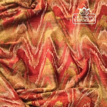 Zardozi Bargello Fabric Zig Zag Design F0330 Rubicon Red