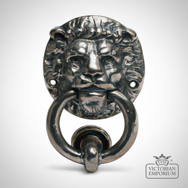 Nickel Lion Door Knocker  Lk N
