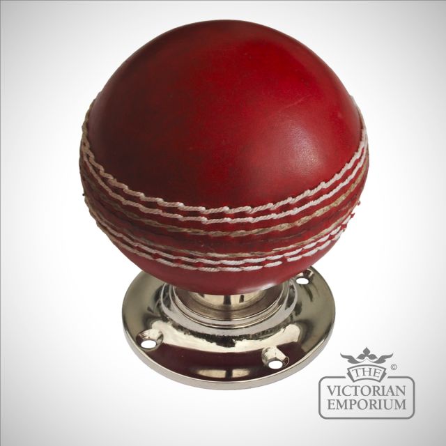 Cricket ball turning handle with nickel or brass base