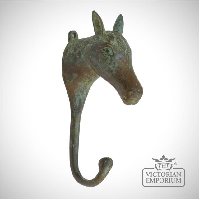 Antique Brass Horse Hook Hh2 Ab2