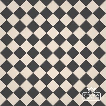 Victorian Path tiles - Black and White 64mm x 64mm squares (suitable for outdoor use)