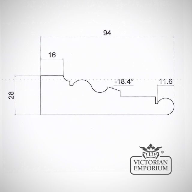 Architrave Dwg 94mm X 28mm Ve14 5883