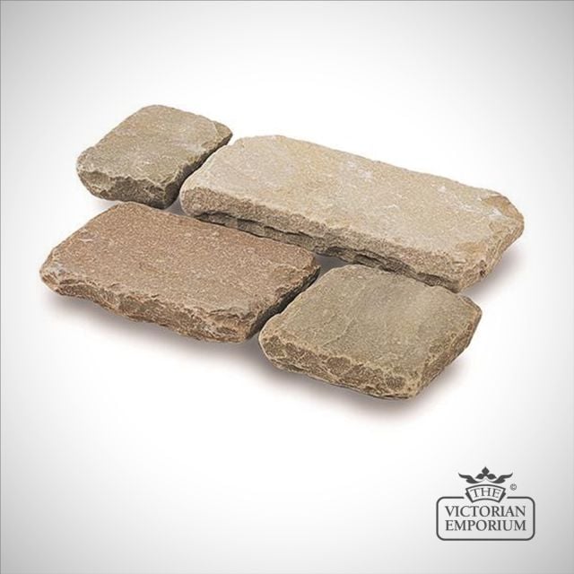Vintage Stone Manor Brown Buff Sandstone Garden Setts Colour