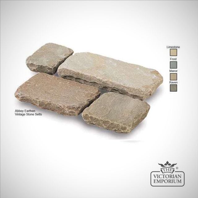 Vintage Stone Raven Brown To Black Garden Setts Colour