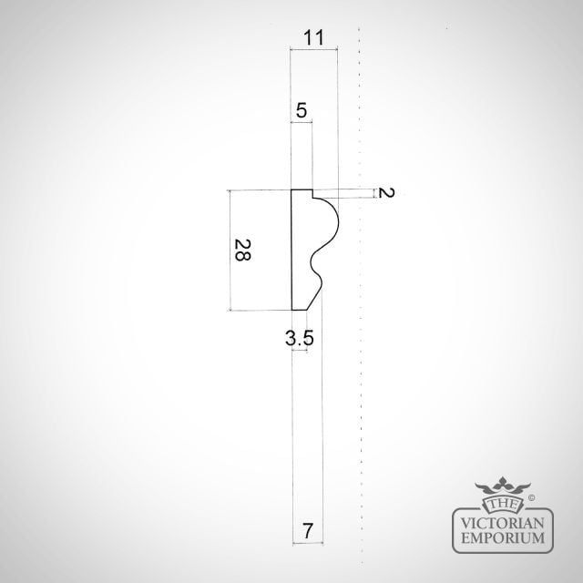 Edging Beading 28mm X 11mm Diagram Pattern 9