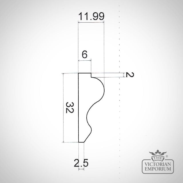 Edging Beading 32mm X 12mm   Small Beading Pattern 6