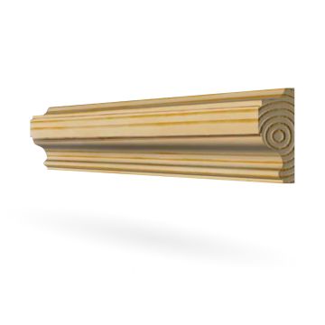 Edging / Beading 56mm x 26mm - Redwood (pine) Wooden Moulding