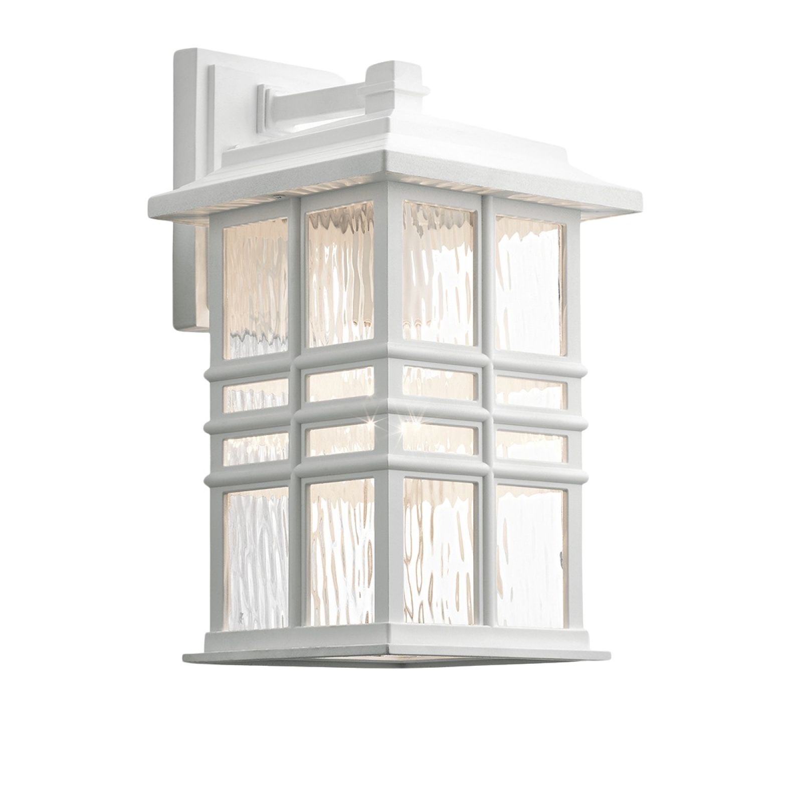 Beacon exterior wall light in white in a choice of sizes