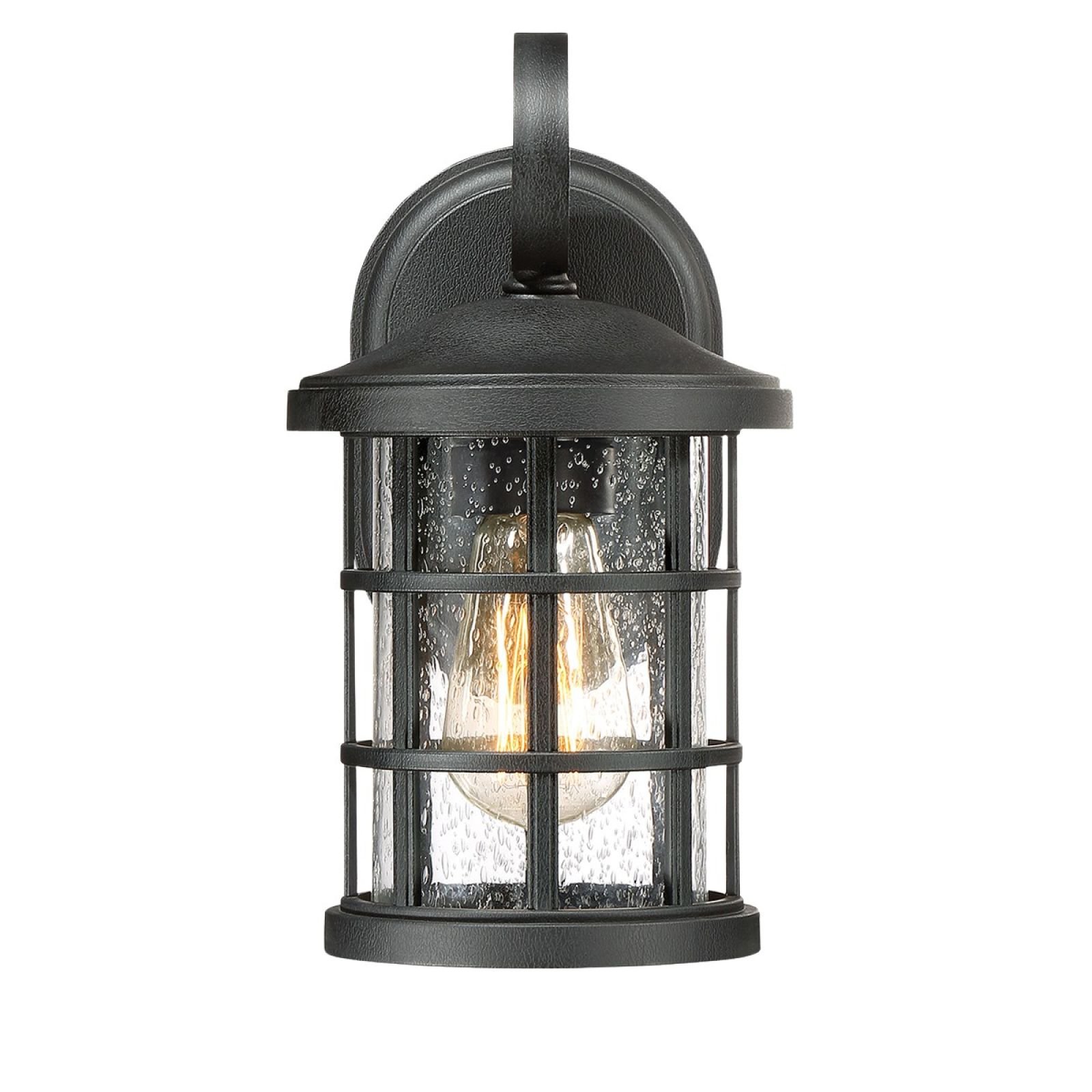 Crusader exterior wall lantern in Black in a choice of sizes