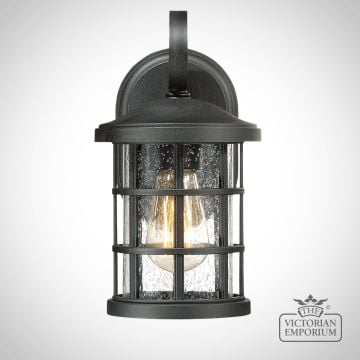 Crusader exterior wall lantern in Black in a choice of sizes