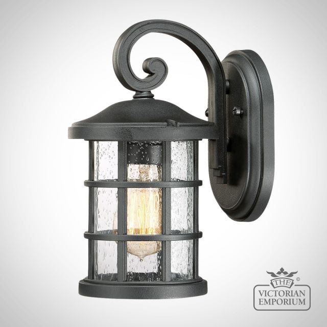 Crusader Exterior Wall Lantern Outdoor Light Wall Qz Crusade S Blk