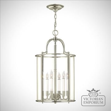 Gentry large pendant in polished nickel