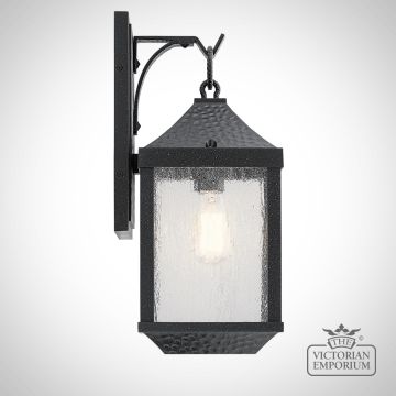 Kl Springfield M  Springfield Exterior Wall Light In Black In A Choice Of Two Sizes Profile
