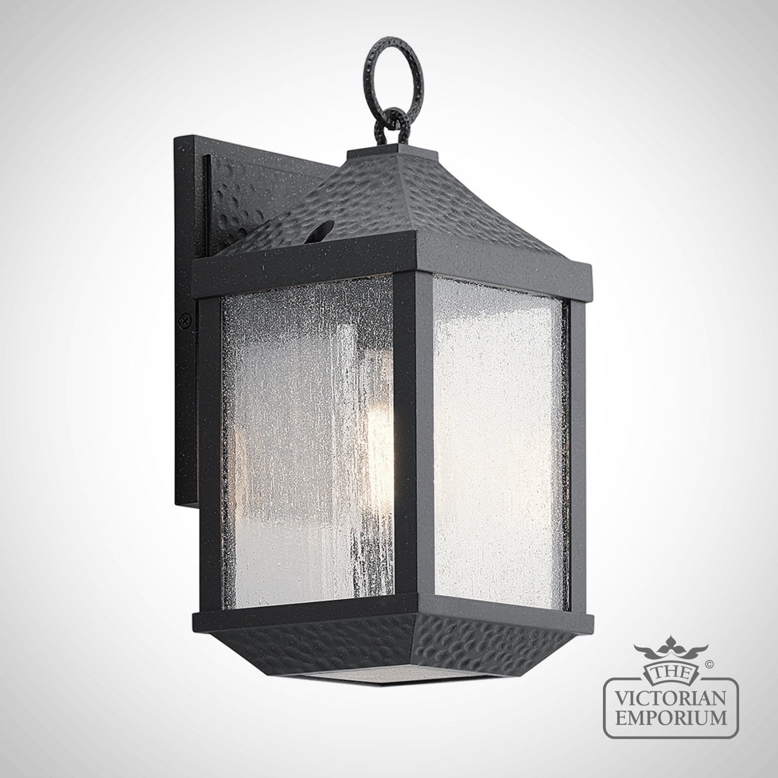Springfield exterior wall light in black in a choice of two sizes