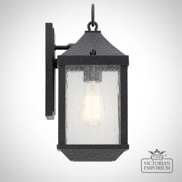 Kl Springfield S  Springfield Exterior Wall Light In Black In A Choice Of Two Sizes Profile