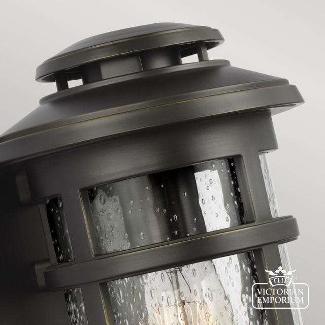 Newport Small Exterior Wall Light In Antique Bronze Fe Newport S Anbz Detail1