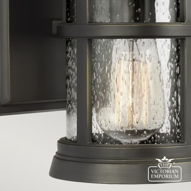 Newport Small Exterior Wall Light In Antique Bronze Fe Newport S Anbz Detail2
