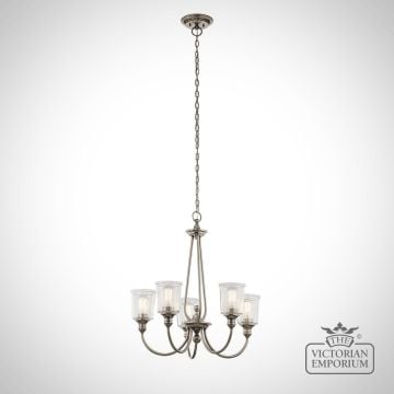 Waverly 5 Light Small Chandelier – Classic Pewter