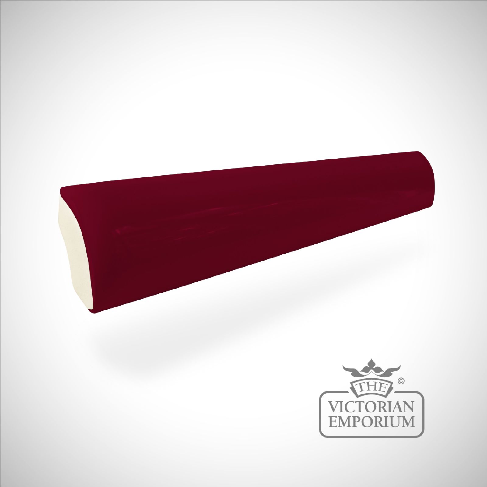 Plain Victorian trim tiles 200x25mm in Maroon