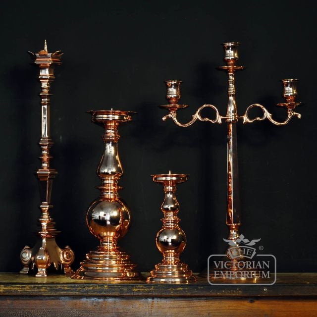 ​Copper 3 arm Candlestick